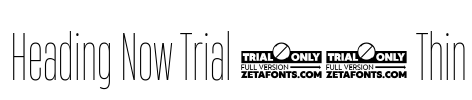 Heading Now Trial 21 Thin Font Image