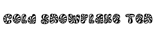 Cold Snowflake Ten Font Image