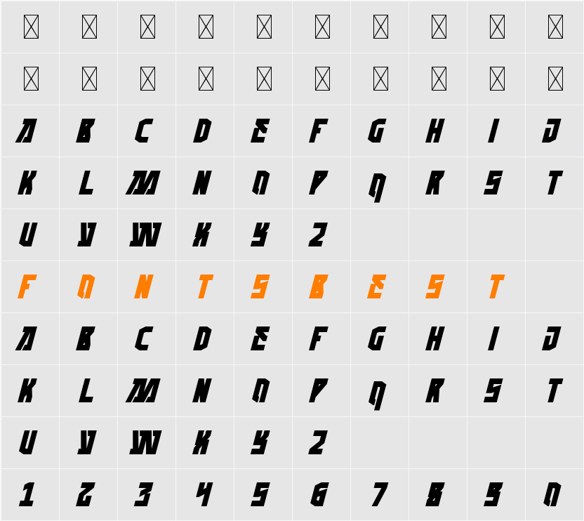 WHAPER Character Map