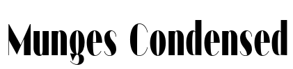 Munges Condensed Font Image