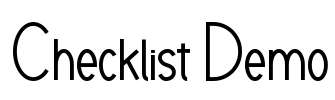 Checklist Demo