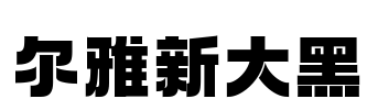 尔雅新大黑 Font Image