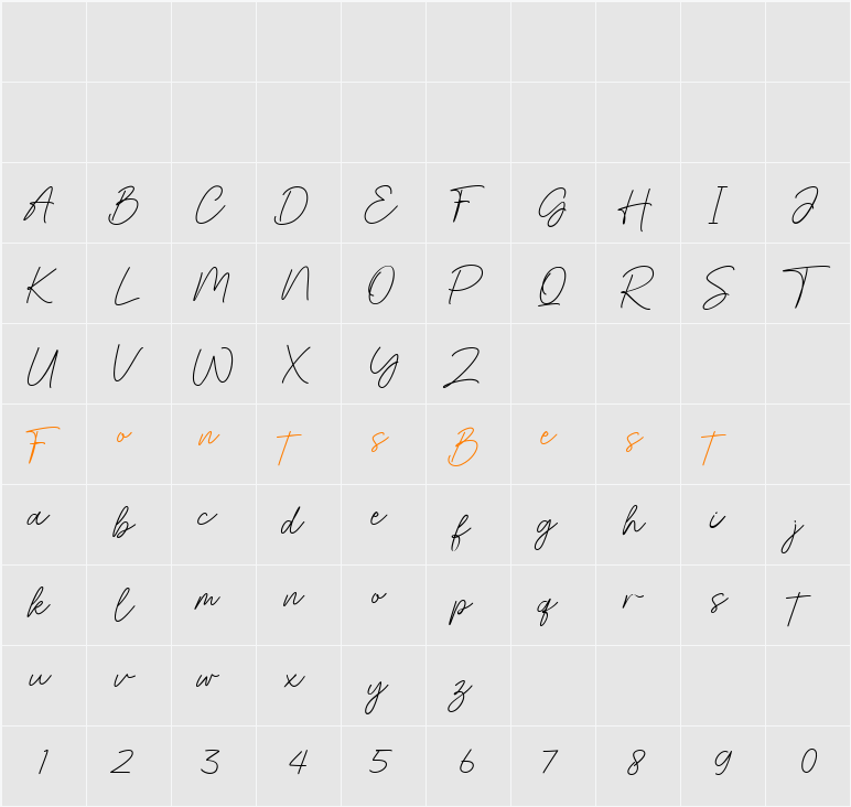 Jashel Character Map