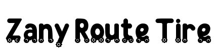Zany Route Tire Font Image