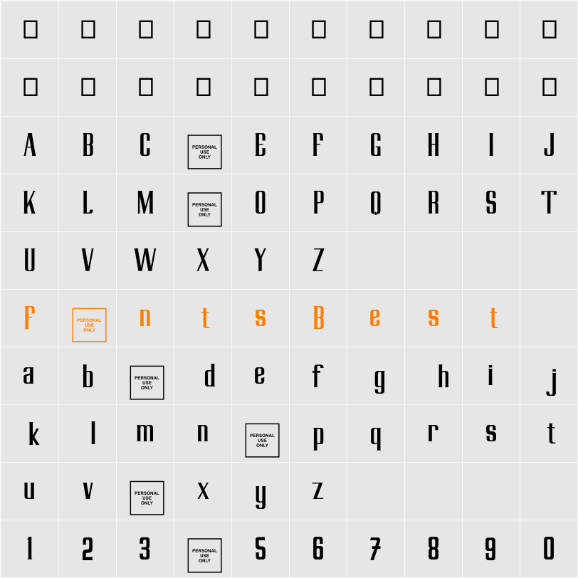 Gedang-Kluthuk Character Map