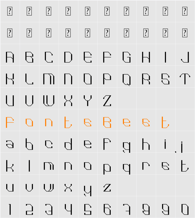 CHOMPLEK SANITY Character Map