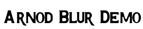 Arnod Blur Demo Font Image