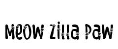 Meow Zilla Paw Font Image