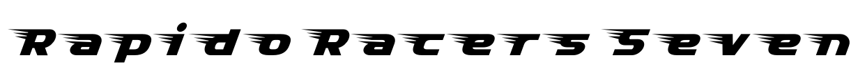 Rapido Racers Seven Font Image