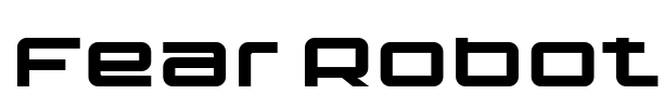 Fear Robot Font Image