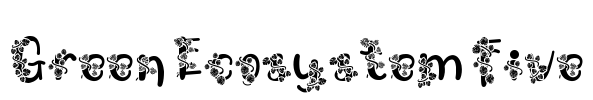 Green Ecosystem Five Font Image