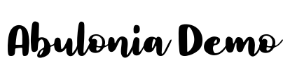 Abulonia Demo Font Image