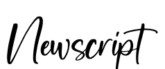 Newscript Font Image