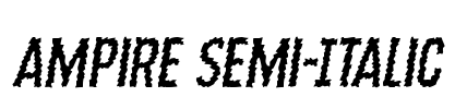 Ampire Semi-Italic Font Image