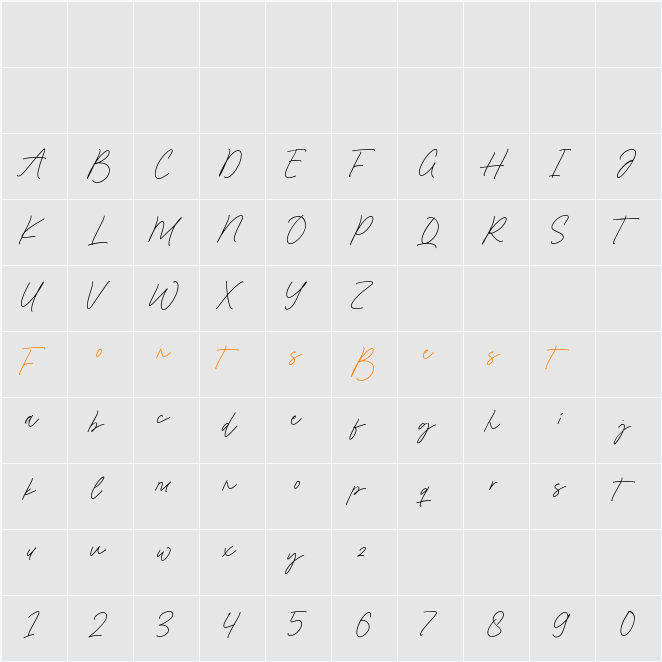 Modern Sounds Character Map