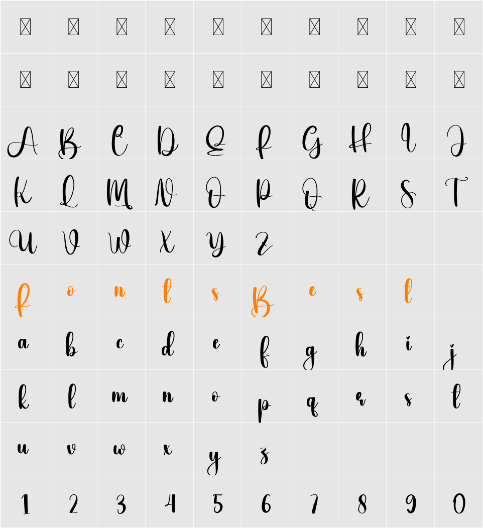 Light Moon Character Map