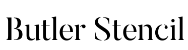 Butler Stencil Font Image