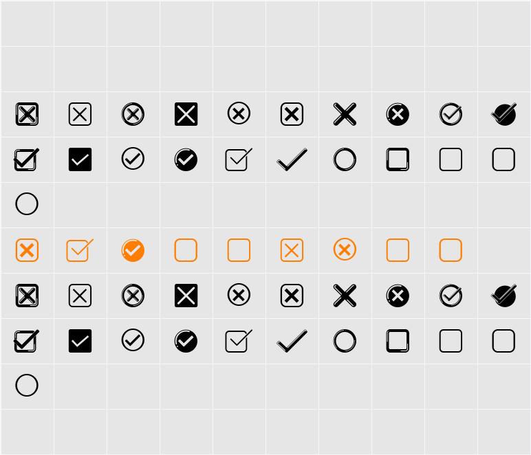 Check And Uncheck Character Map