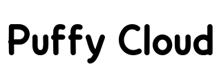 Puffy Cloud Font Image