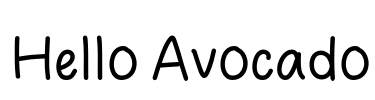 Hello Avocado Font Image