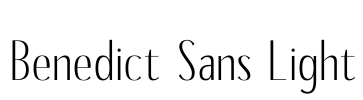 Benedict Sans Light Font Image