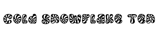 Cold Snowflake Ten Font Image