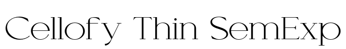 Cellofy Thin SemExp Font Image