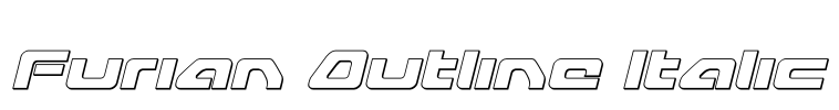 Furian Outline Italic Font Image
