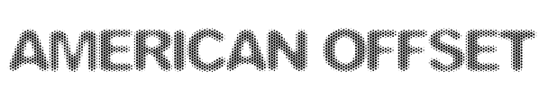 American Offset Font Image