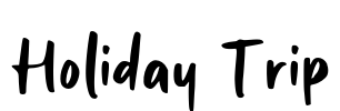 Holiday Trip Font Image