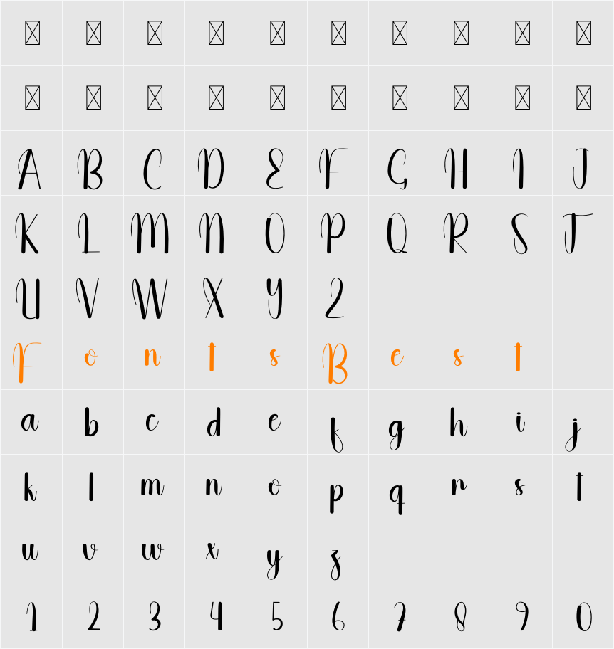 Sham Character Map