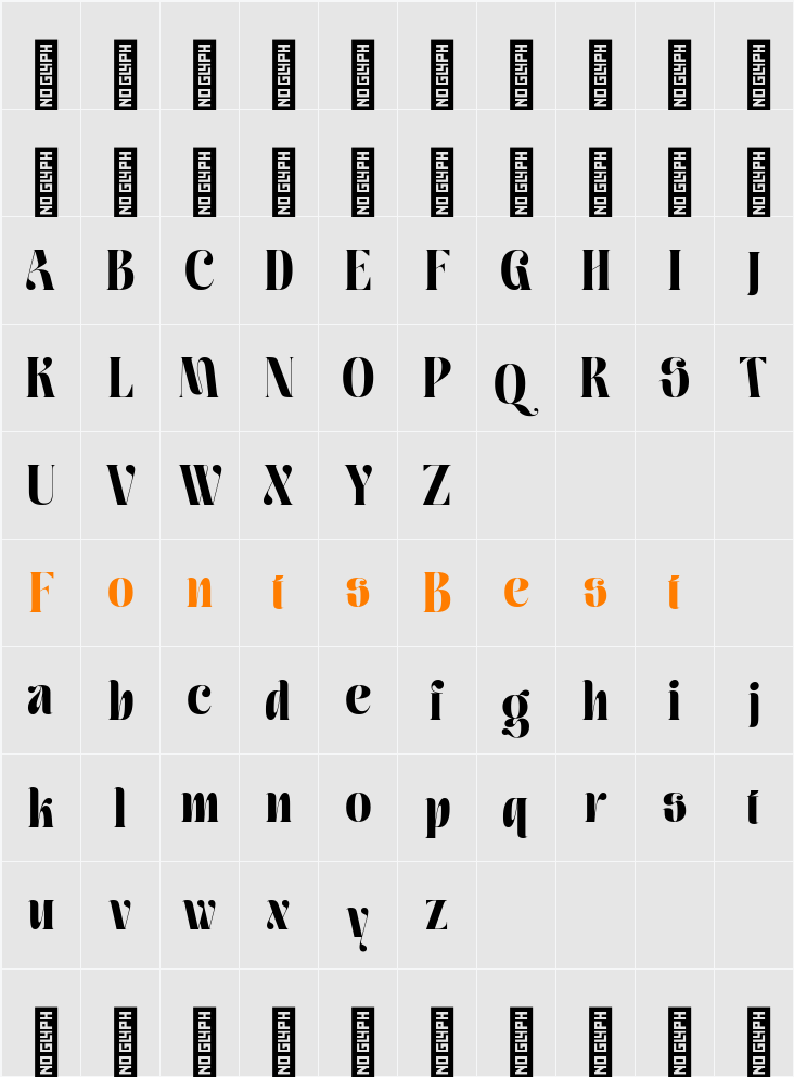 Moxtas Extrabold Character Map