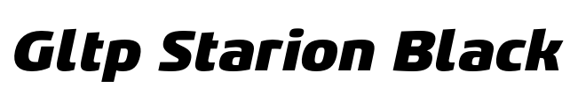 Gltp Starion Black Font Image