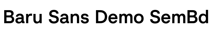 Baru Sans Demo SemBd