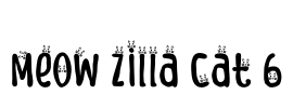 Meow Zilla Cat 6 Font Image