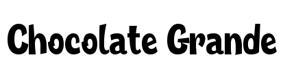 Chocolate Grande Font Image