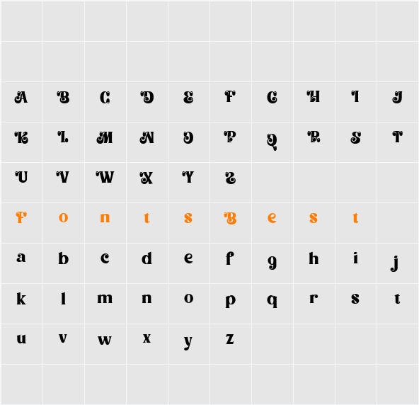 Lettero Mande DEMO Character Map