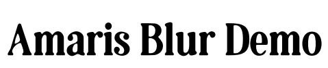 Amaris Blur Demo Font Image