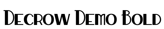 Decrow Demo Bold Font Image