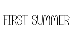 First Summer Font Image