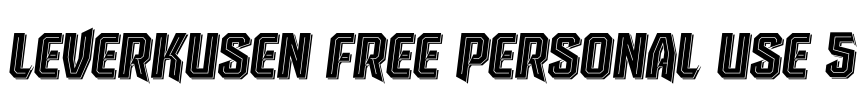 Leverkusen Free Personal Use 5 Font Image