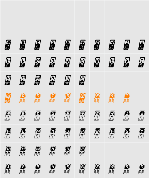Hola Mota Italic Character Map