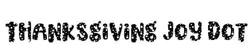 Thanksgiving Joy Dot Font Image