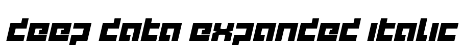 deep data expanded italic Font Image