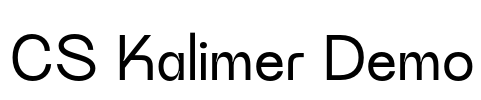 CS Kalimer Demo Font Image