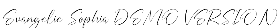 Evangelie Sophia DEMO VERSION Font Image