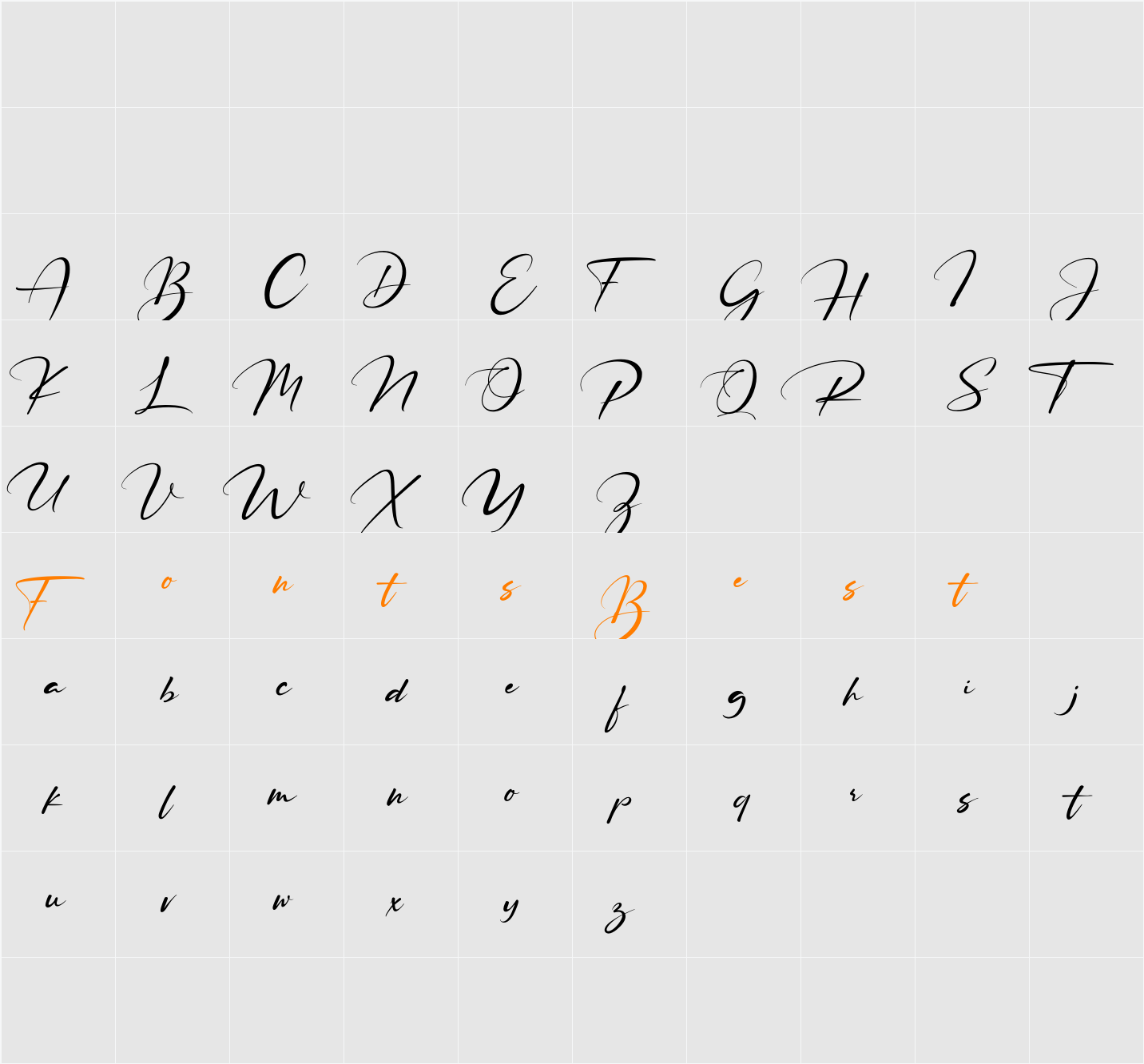 Ruthligos Character Map