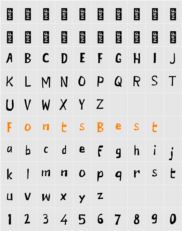 n Numaye Character Map