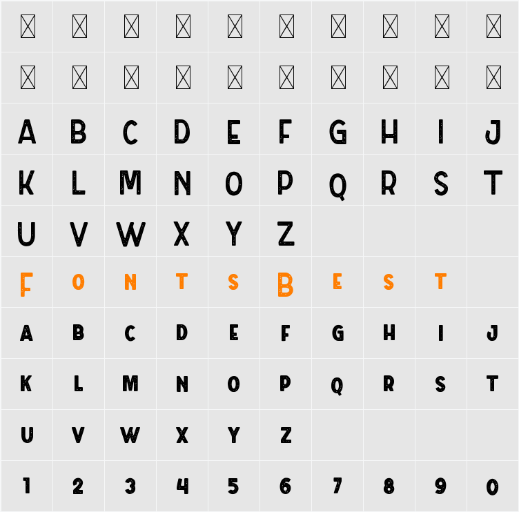 Orange Street Texture Character Map
