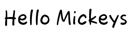 Hello Mickeys Font Image